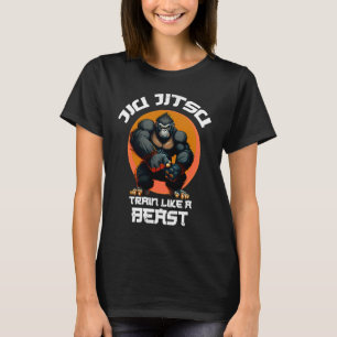 Camiseta Tren como la bestia Jiu Jitsu Gorilla BJJ