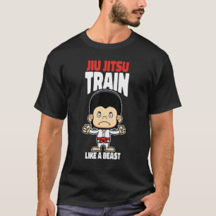 Camiseta Tren Como Una Bestia Jiu Jitsu Bjj Aplastando A Mm