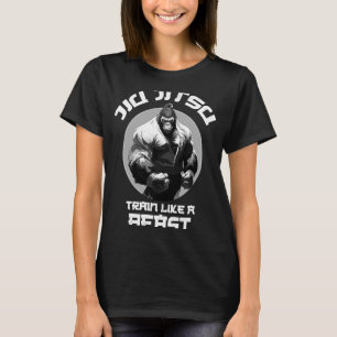 Camiseta Tren como una bestia Jiu Jitsu BJJ Gorila de acopl
