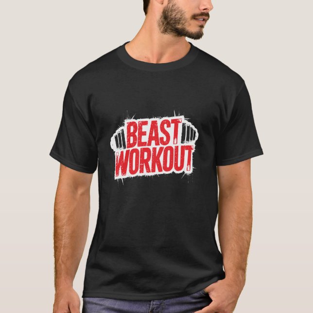 Camiseta Tren como una bestia - Sin Excusas Gym Tee (Anverso)