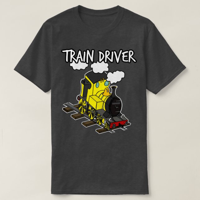 Camiseta Tren Conductor Aficionados a la Locomotora de Vapo (Diseño del anverso)