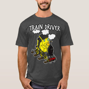 Camiseta Tren Conductor Aficionados a la Locomotora de Vapo