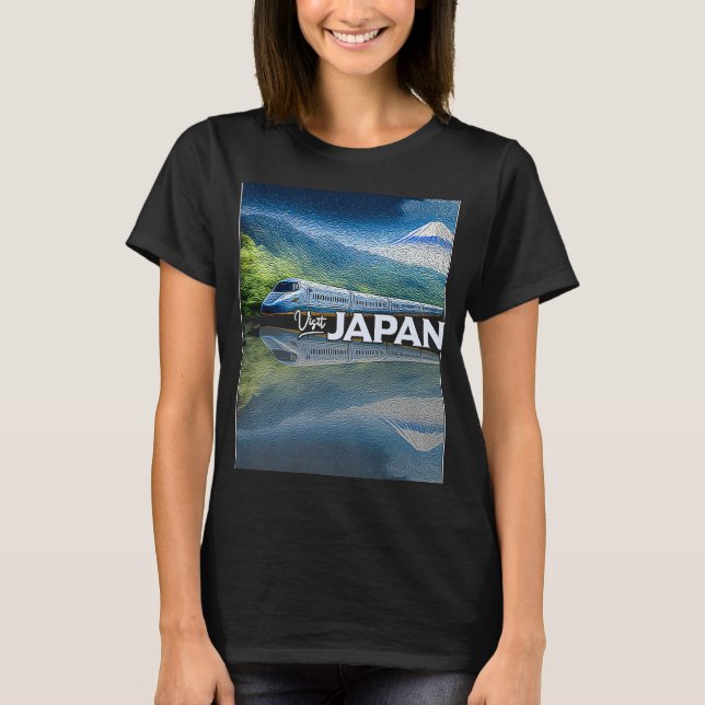 Camiseta Tren de bala en Japón Fuji Shinkansen japonés Sou (Anverso)