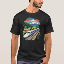 Camiseta Tren de bala japonés y el Monte Fuji