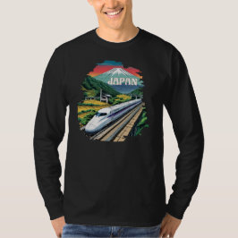Camiseta Tren de bala japonés y el Monte Fuji