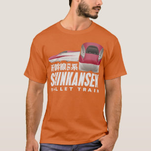 Camiseta Tren de bala Tren japonés Kanji japonés Shinkansen