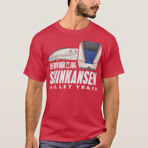Camiseta Tren de bala Tren japonés Kanji japonés Shinkansen