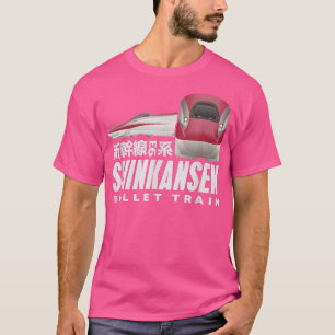 Camiseta Tren de bala Tren japonés Kanji japonés Shinkansen