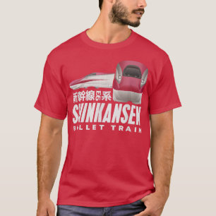 Camiseta Tren de bala Tren japonés Kanji japonés Shinkansen