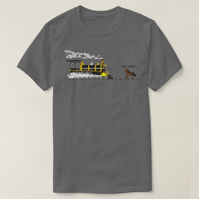 Camiseta Tren de caballo contra tren 1 (Diseño del anverso)