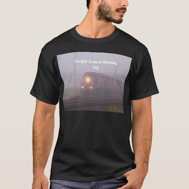 Camiseta Tren de carga en niebla matinal (Anverso)