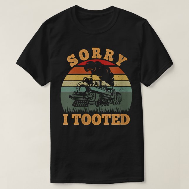 Camiseta Tren de época siento haber tocado el tren gracioso (Diseño del anverso)