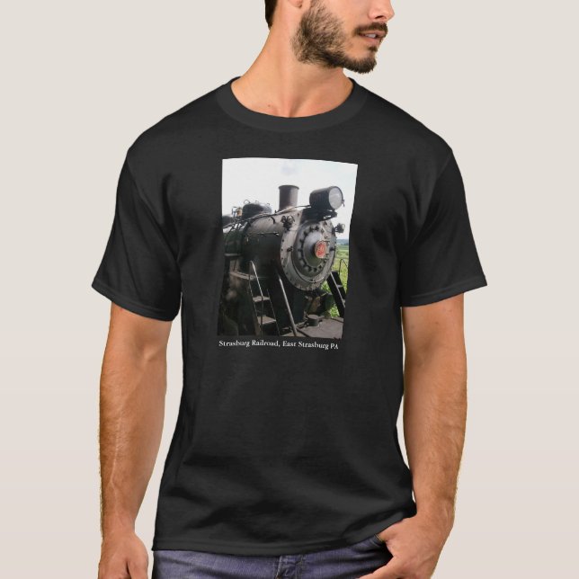 Camiseta Tren de ferrocarril locomotor del vintage (Anverso)