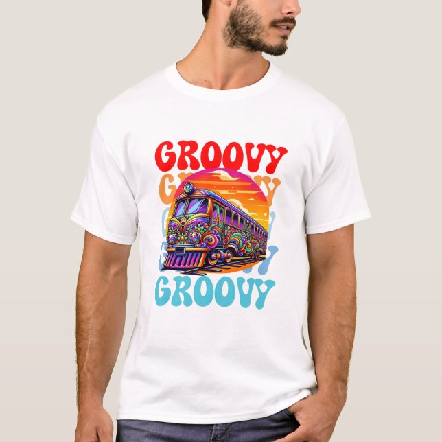 Camiseta tren de groovía vintage (Anverso)