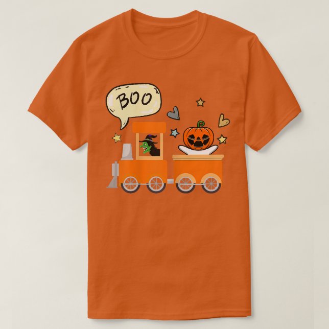 Camiseta Tren de Halloween para mujeres Graciosa Hala de Ca (Diseño del anverso)