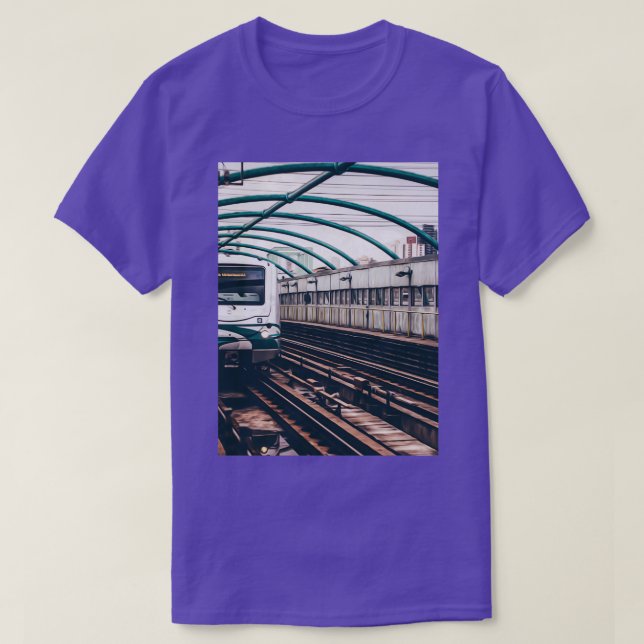 Camiseta Tren de la estación de metro (Diseño del anverso)