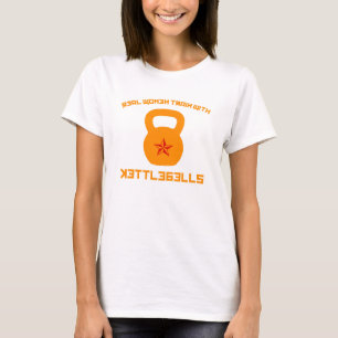 Camiseta Tren de las mujeres reales con Kettlebells