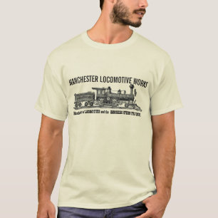 Camiseta Tren de locomotora de motor de vapor de vintage