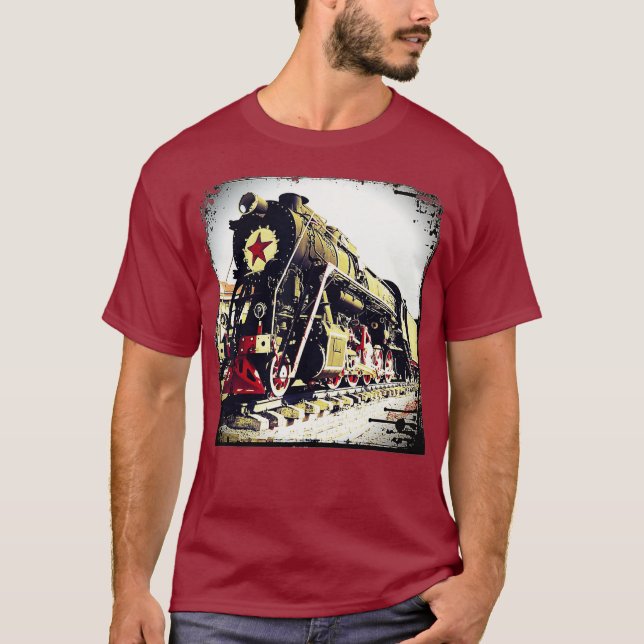 Camiseta Tren de locomotora diesel con motor de vapor (Anverso)