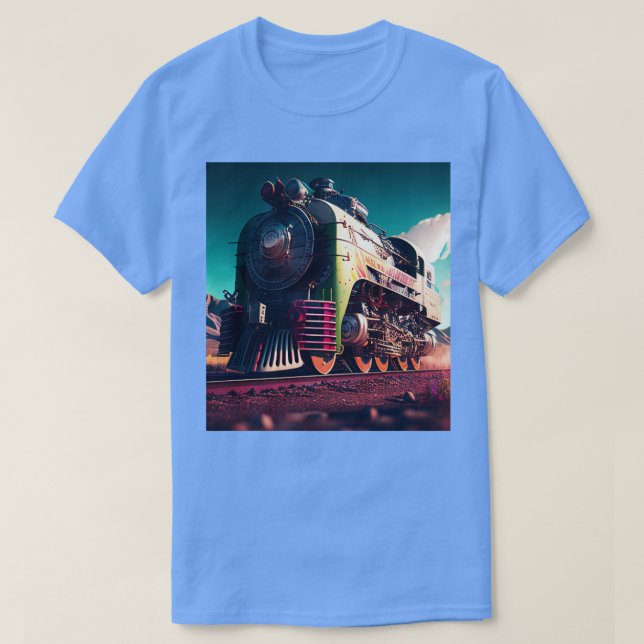 Camiseta Tren de locomotora Ferrocarril Ferrocarril AI Artw (Diseño del anverso)