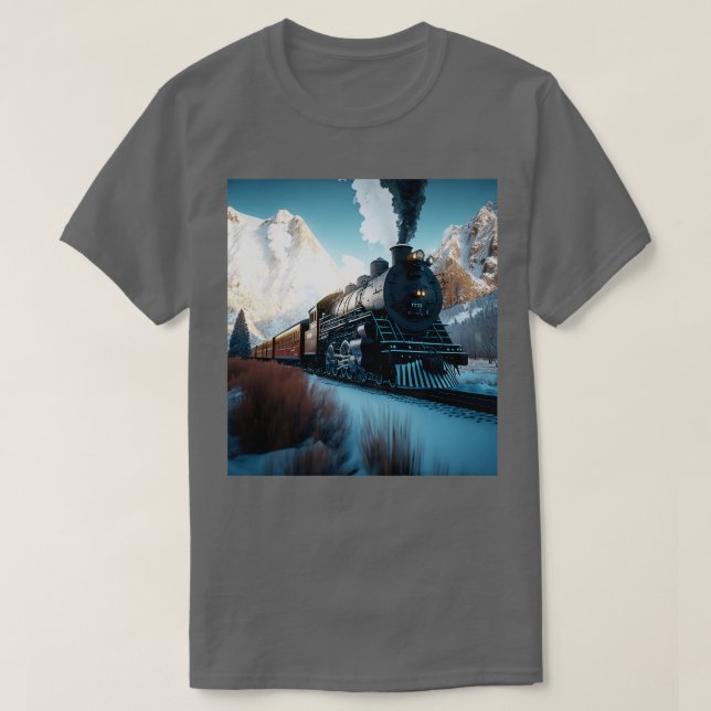Camiseta Tren de locomotora Ferrocarril Ferrocarril AI Artw (Diseño del anverso)