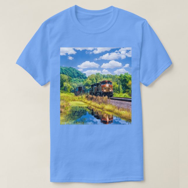 Camiseta Tren de mercancías panorámico (Diseño del anverso)