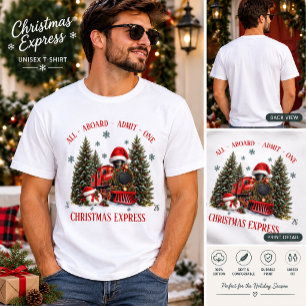 Camiseta tren de Navidad familiar a juego