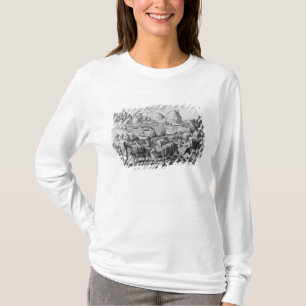 Camiseta Tren de paquete de las llamas cargadas con plata