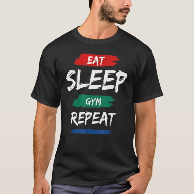 Camiseta Tren de repetición del entrenamiento del gimnasio  (Anverso)