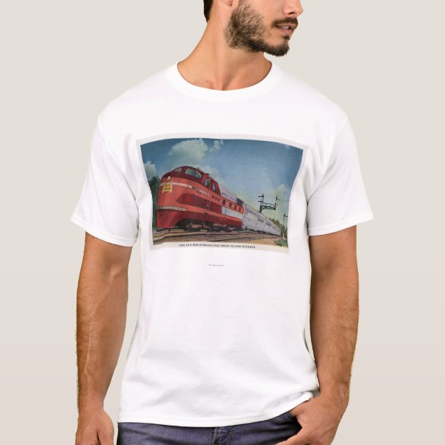 Camiseta Tren de RocketStreamlined de la isla de la roca (Anverso)