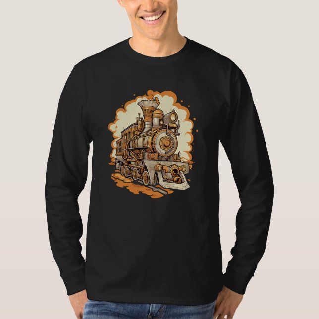 Camiseta Tren de Steampunk (Anverso)
