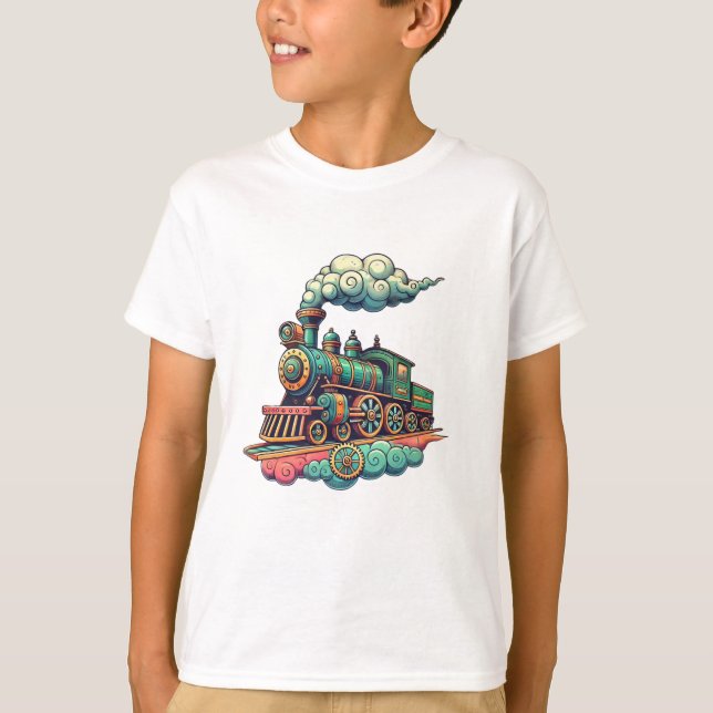 Camiseta Tren de Steampunk (Anverso)