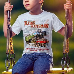 Camiseta Tren de vapor de Escocia volante Locomotora ingles