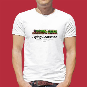 Camiseta Tren de vapor de Escocia volante Locomotora ingles
