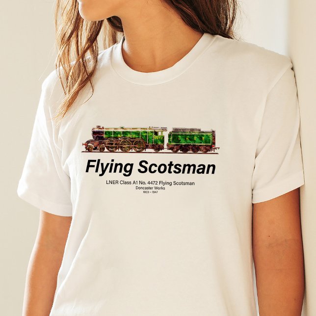 Camiseta Tren de vapor de Escocia volante Locomotora ingles (Subido por el creador)