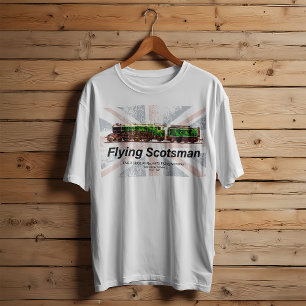 Camiseta Tren de vapor de Escocia volante Locomotora ingles