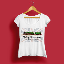 Camiseta Tren de vapor de Escocia volante Locomotora ingles