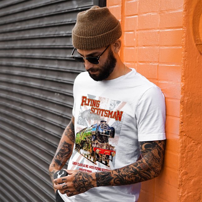 Camiseta Tren de vapor de Escocia volante Locomotora ingles (Subido por el creador)