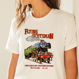 Camiseta Tren de vapor de Escocia volante Locomotora ingles