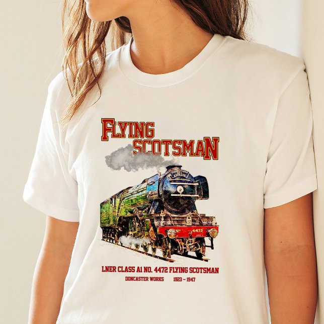 Camiseta Tren de vapor de Escocia volante Locomotora ingles (Subido por el creador)
