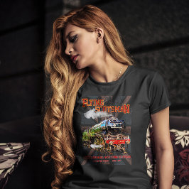 Camiseta Tren de vapor de Escocia volante Locomotora ingles