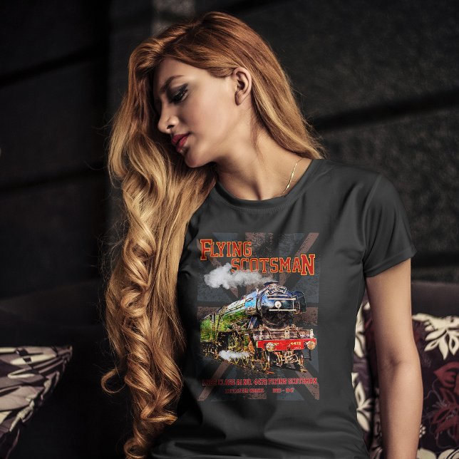 Camiseta Tren de vapor de Escocia volante Locomotora ingles (Subido por el creador)