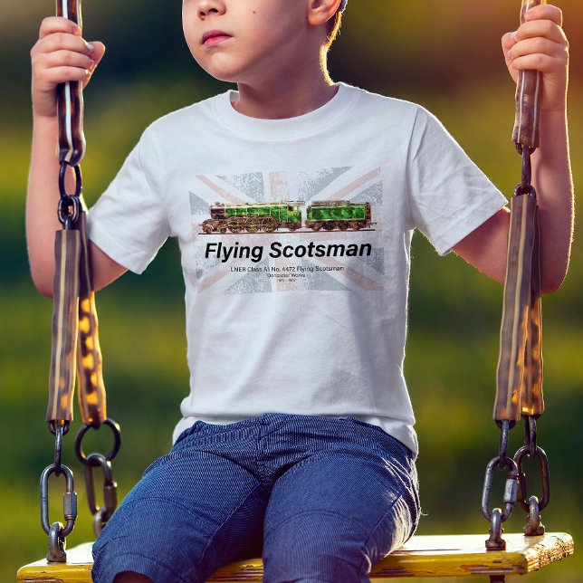 Camiseta Tren de vapor de Escocia volante Locomotora ingles (Subido por el creador)