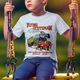 Camiseta Tren de vapor de Escocia volante Locomotora ingles