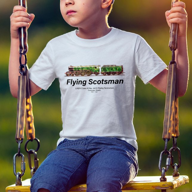 Camiseta Tren de vapor de Escocia volante Locomotora ingles (Subido por el creador)