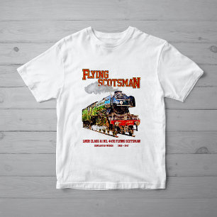 Camiseta Tren de vapor de Escocia volante Locomotora ingles