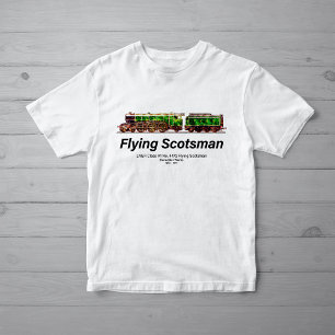 Camiseta Tren de vapor de Escocia volante Locomotora ingles