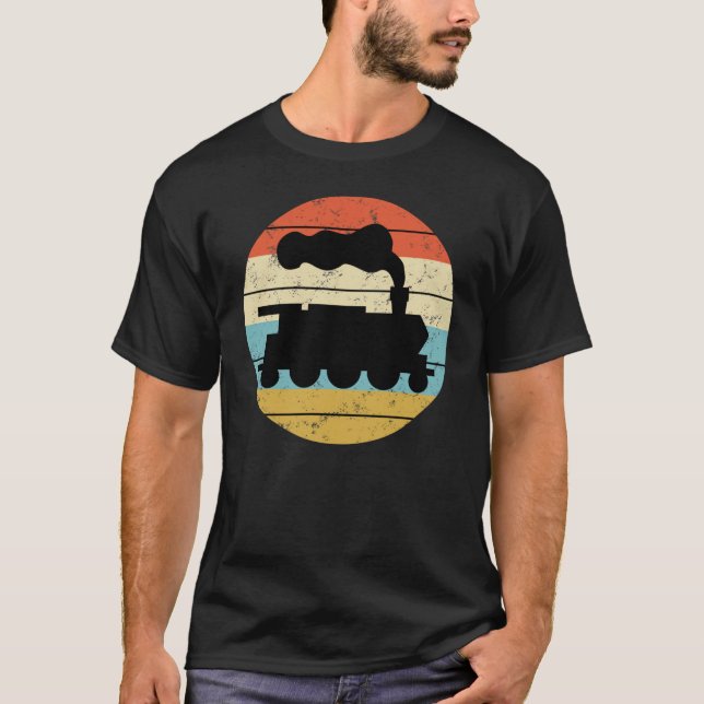 Camiseta Tren de vapor retro (Anverso)