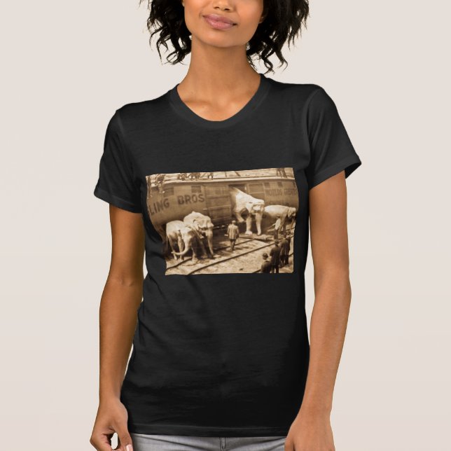 Camiseta Tren del elefante de Ringling Bros de la (Anverso)