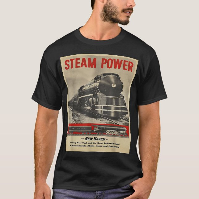Camiseta Tren del motor de energía de vapor (Anverso)